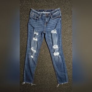 Vigoss Women's Distressed Skinny Jeans - Blue